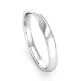 Fairtrade White Gold Twisted Wedding Ring - Jeweller's Loupe