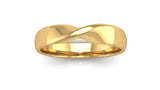 Fairtrade 9ct Yellow Gold Twisted Wedding Ring - Jeweller's Loupe