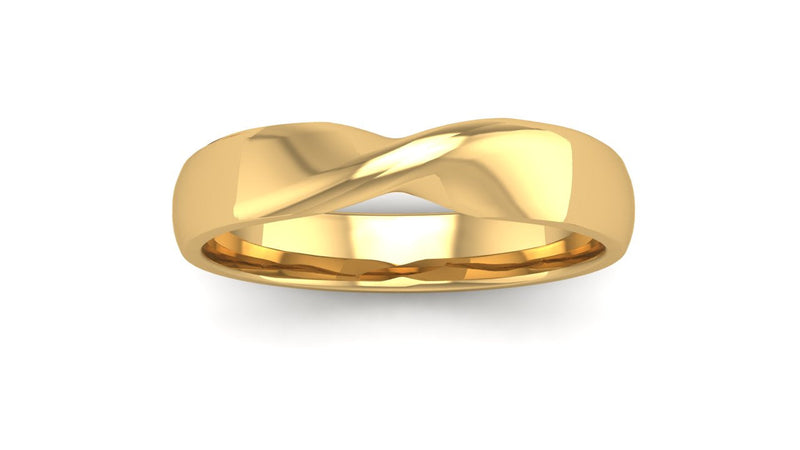 Fairtrade 18ct Yellow Gold Twisted Wedding Ring
