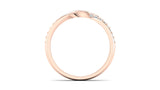 Fairtrade Rose Gold Lab Grown Diamond Set Twisted Wedding Ring