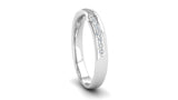 Fairtrade White Gold Lab Grown Diamond Set Twisted Wedding Ring