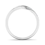 Ethically-sourced Platinum Diamond Set Twisted Wedding Ring - Jeweller's Loupe