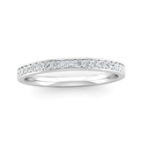 Ethically-sourced Platinum Grain Set Diamond Wedding Ring with Border - Jeweller's Loupe