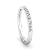 Grain Set Diamond Wedding Ring with Border - Jeweller's Loupe