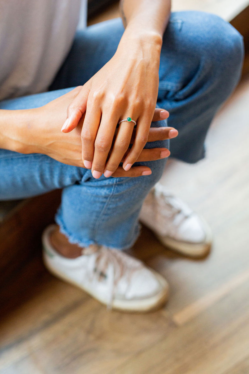 Fairtrade Gold DREAM Agate Stacking Ring - Jeweller's Loupe