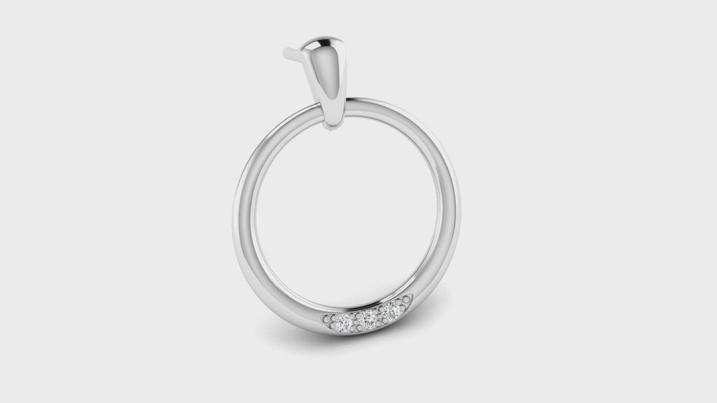 Fairtrade Silver Sparkle Drop Hoop Earrings with Diamonds