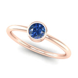 Fairtrade Rose Gold Solitaire Tanzanite December Birthstone Ring, Jeweller's Loupe