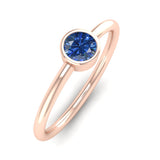 Fairtrade Rose Gold Solitaire Tanzanite December Birthstone Ring, Jeweller's Loupe