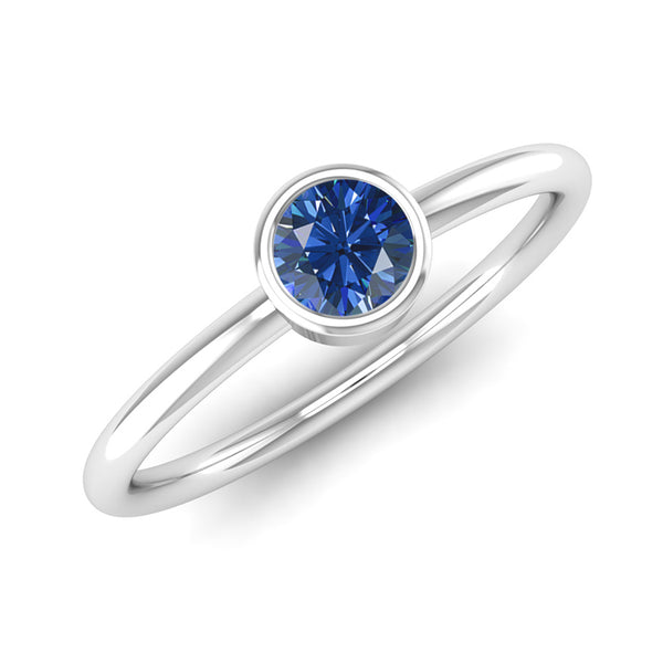 Fairtrade White Gold Solitaire Tanzanite December Birthstone Ring, Jeweller's Loupe, Jeweller's Loupe