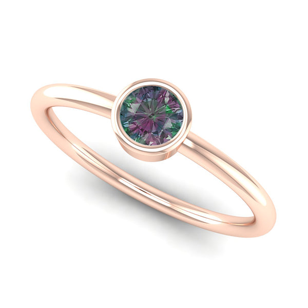 Fairtrade Rose Gold Solitaire Alexandrite June Birthstone Ring