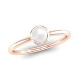 Fairtrade Rose Gold Solitaire Pearl June Birthstone Ring