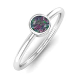 Fairtrade White Gold Solitaire Alexandrite June Birthstone Ring