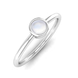 Fairtrade Silver Solitaire Moonstone June Birthstone Ring