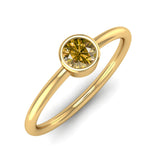 Fairtrade Yellow Gold Solitaire Citrine November Birthstone Ring, Jeweller's Loupe