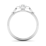 Round Brilliant Cut Diamond Split Halo Engagement Ring with Extra Diamond Details - Jeweller's Loupe