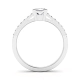 Princess Cut Diamond Engagement Ring with Diamond Set Shoulders - Jeweller's Loupe