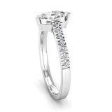 Marquise Cut Diamond Engagement Ring with Diamond Set Shoulders - Jeweller's Loupe