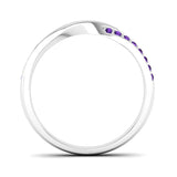Ethically-sourced Platinum Amethyst Twist Eternity Ring - Jeweller's Loupe