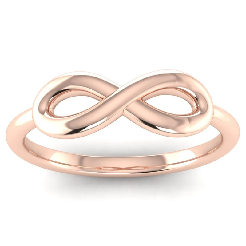 Fairtrade Rose Gold Infinity Symbol Ring - Jeweller's Loupe