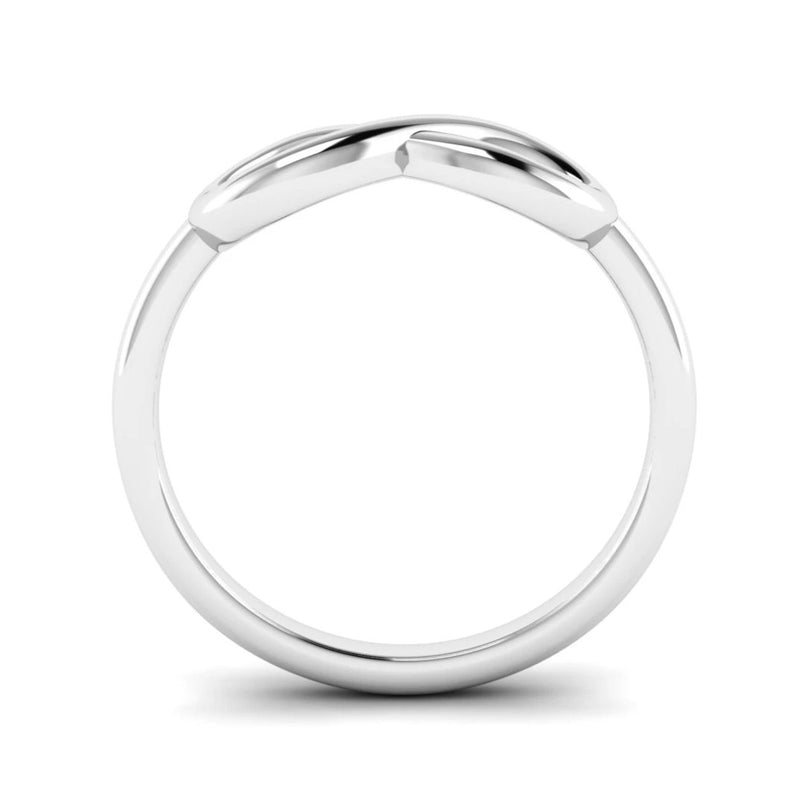 Fairtrade White Gold Infinity Symbol Ring - Jeweller's Loupe