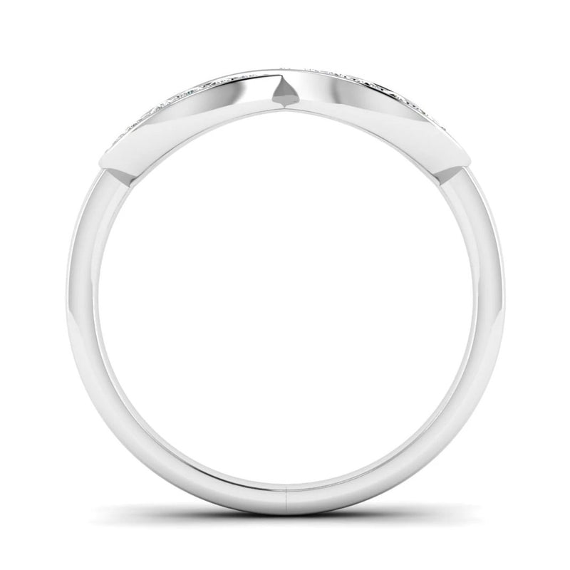 Fairtrade White Gold Diamond Set Infinity Symbol Ring - Jeweller's Loupe