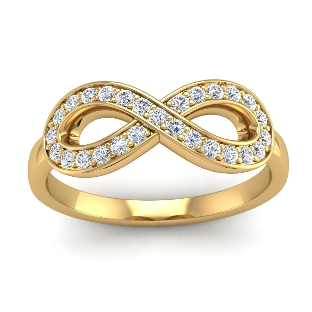 Gold Infinity Engagement Ring