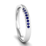 Fairtrade Silver Sapphire Twist Eternity Ring - Jeweller's Loupe