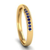 Fairtrade Yellow Gold Sapphire Twist Eternity Ring - Jeweller's Loupe