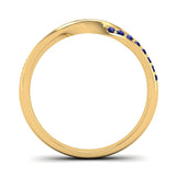 Fairtrade Yellow Gold Sapphire Twist Eternity Ring - Jeweller's Loupe