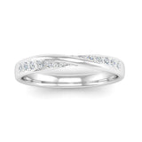 Fairtrade White Gold Diamond Twist Eternity Ring