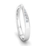 Ethically Sourced Platinum Diamond Twist Eternity Ring, Jeweller's Loupe