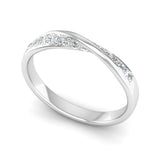 Fairtrade White Gold Diamond Twist Eternity Ring