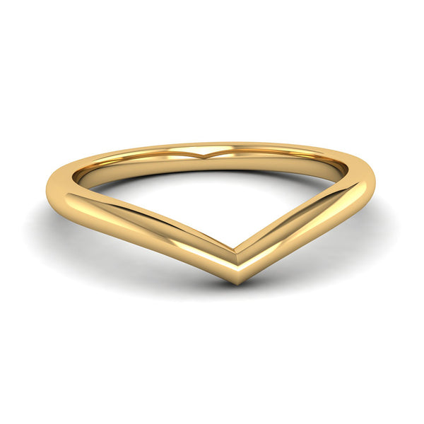 Fairtrade Yellow Gold Wishbone Ring, Jeweller's Loupe