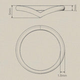 Fairtrade White Gold Wishbone Ring