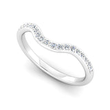 Diamond Set Fitted Wedding Ring to fit a Diamond Double Halo Engagement Ring - Jeweller's Loupe