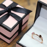 Fairtrade Rose Gold Smoky Quartz, Pink Tourmaline and White Topaz Trilogy Stacking Ring