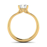 Fairtrade Yellow Gold Ornate Four Claw Solitaire Lab Diamond Engagement Ring