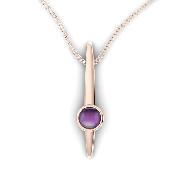 Fairtrade Gold Small HOPE Pendant with Amethyst - Jeweller's Loupe