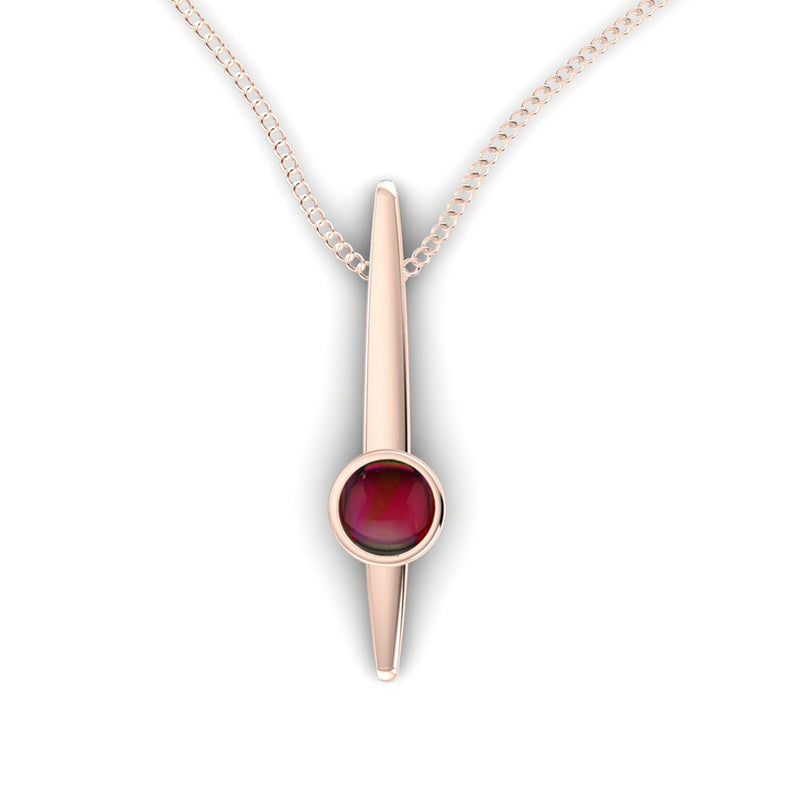 Fairtrade Gold Small HOPE Pendant with Garnet - Jeweller's Loupe