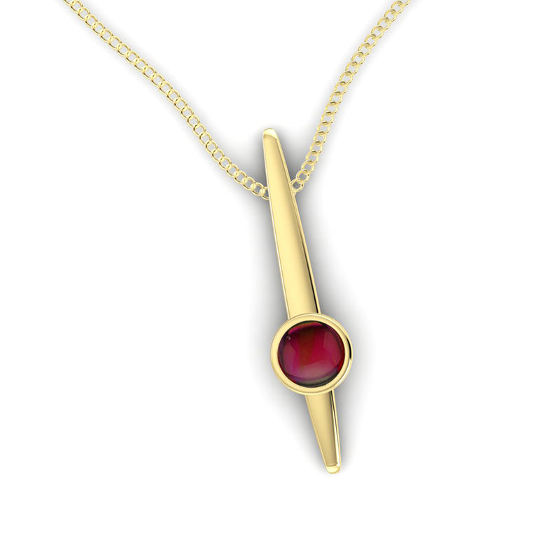 Fairtrade Gold Small HOPE Pendant with Garnet - Jeweller's Loupe