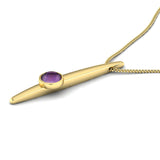 Fairtrade Gold Large HOPE Pendant with Amethyst - Jeweller's Loupe