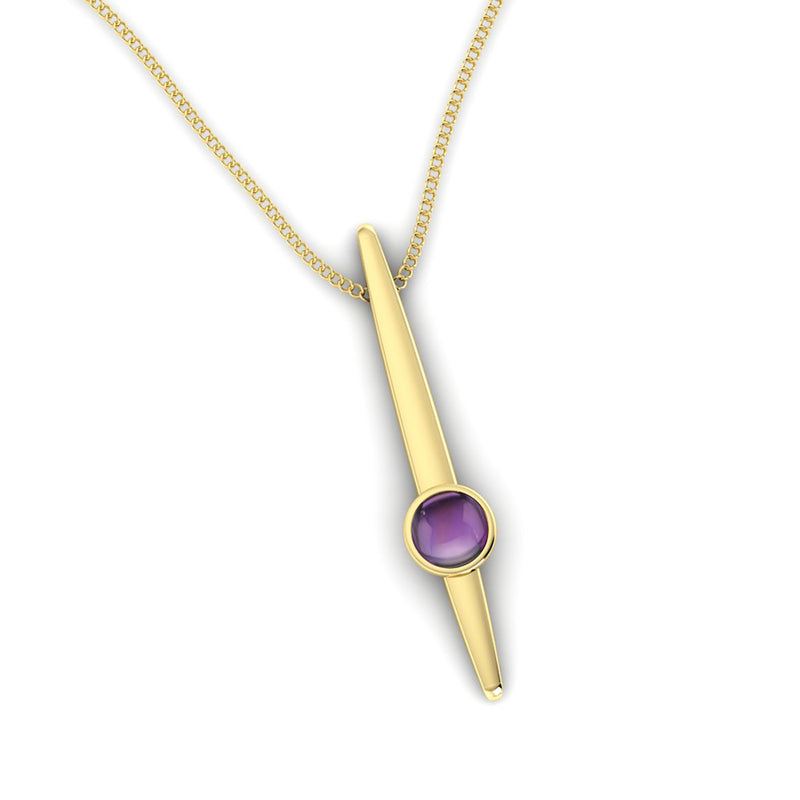 Fairtrade Gold Large HOPE Pendant with Amethyst - Jeweller's Loupe