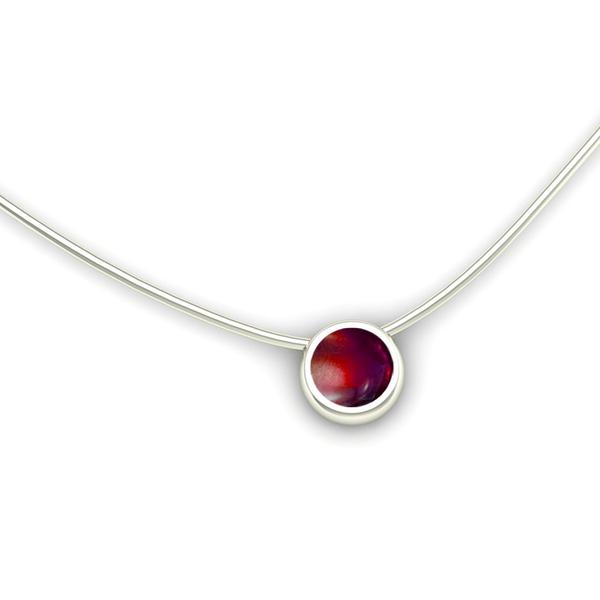 JL LOVE Pendant with Garnet - Jeweller's Loupe