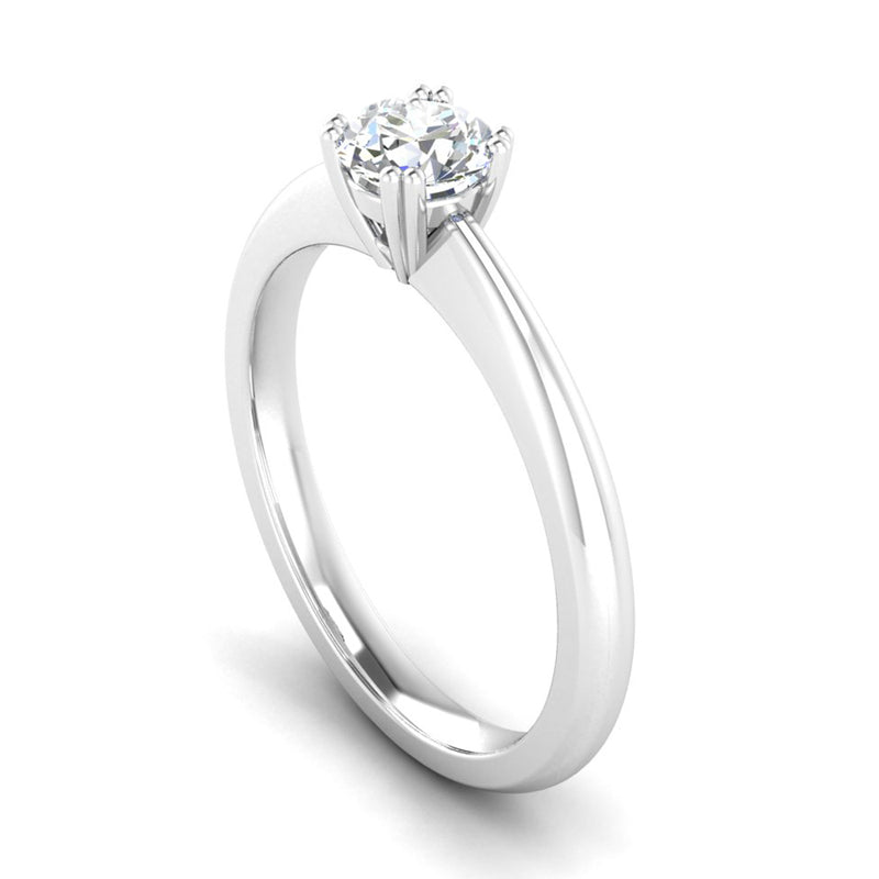 Double Claw Solitaire Diamond Engagement Ring - Jeweller's Loupe