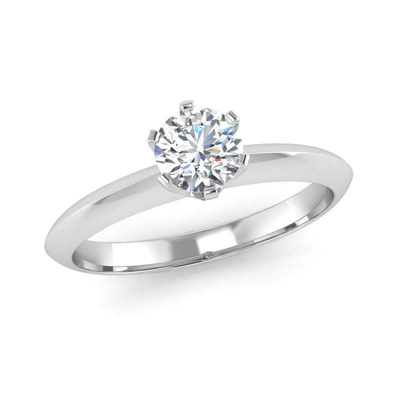 Rex Setting Ethically-sourced Platinum Solitaire Diamond Engagement Ring with a Rex ...