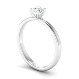 Four Claw Twist Solitaire Diamond Engagement Ring - Jeweller's Loupe