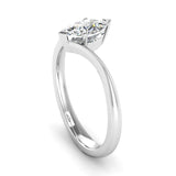 Crossover Solitaire Marquise Cut Diamond Engagement Ring - Jeweller's Loupe