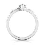 Crossover Solitaire Marquise Cut Diamond Engagement Ring - Jeweller's Loupe