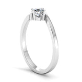 Four Claw Crossover Solitaire Diamond Engagement Ring - Jeweller's Loupe