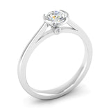 Semi Rub Set Solitaire Diamond Engagement Ring with Secret Diamonds - Jeweller's Loupe